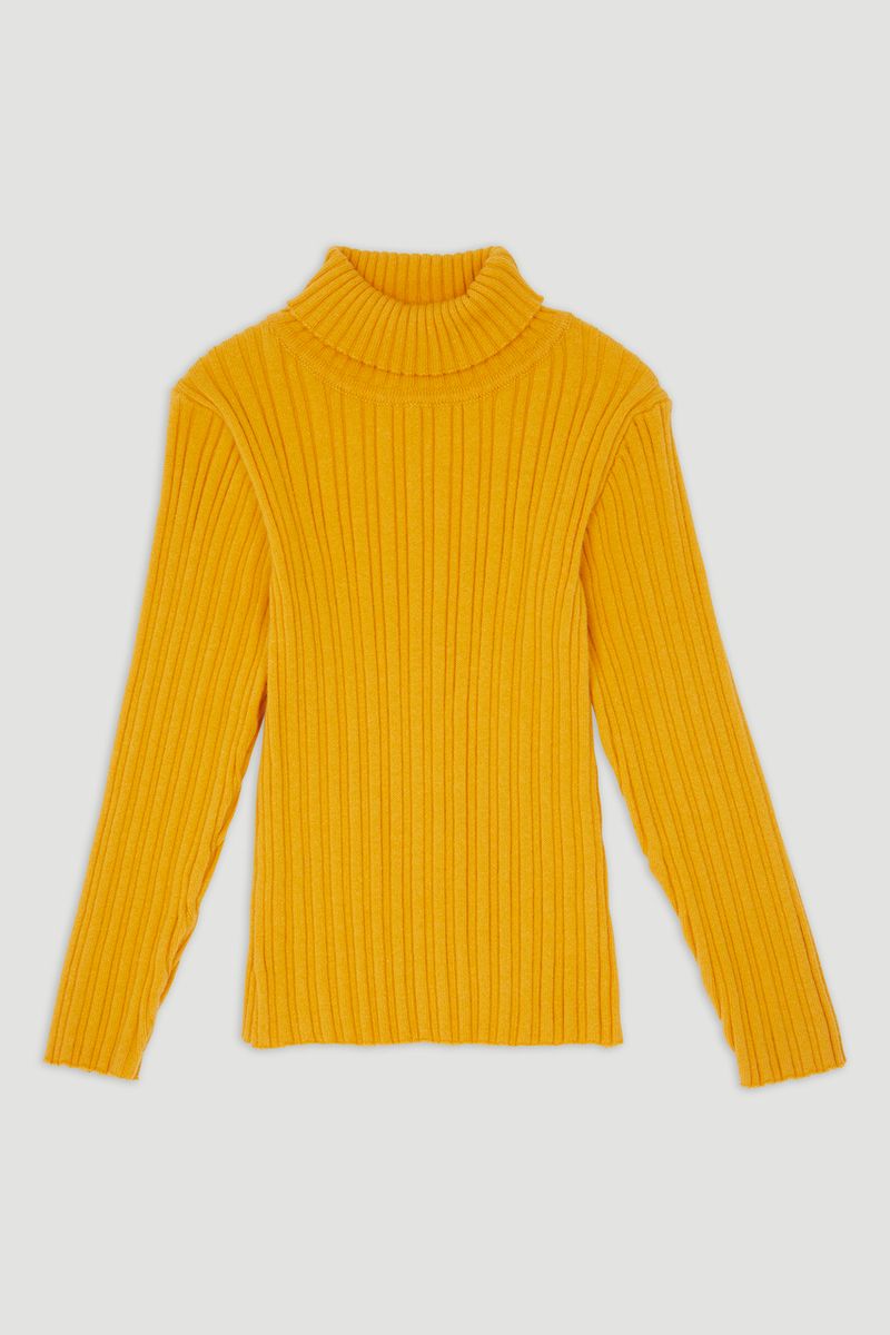 Mustard Skinny Rib Top 1-6yrs