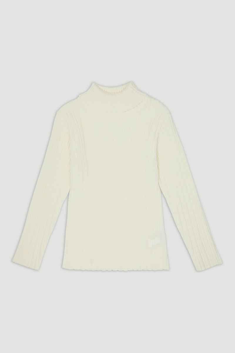 Cream Skinny Rib Top 1-6yrs