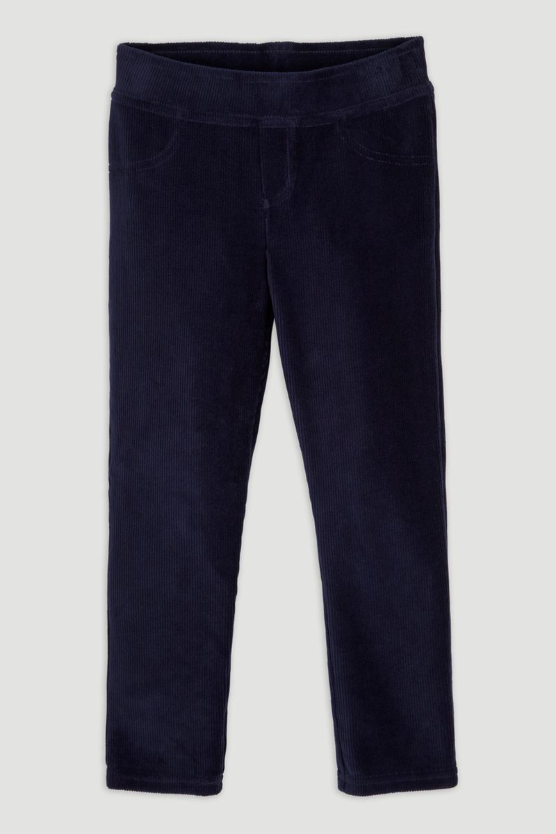 Navy Velour Leggings