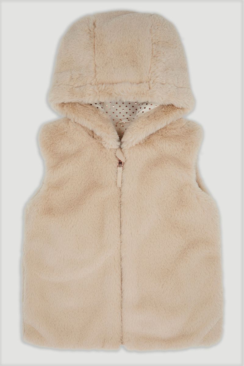 Cream Faux Fur Gilet