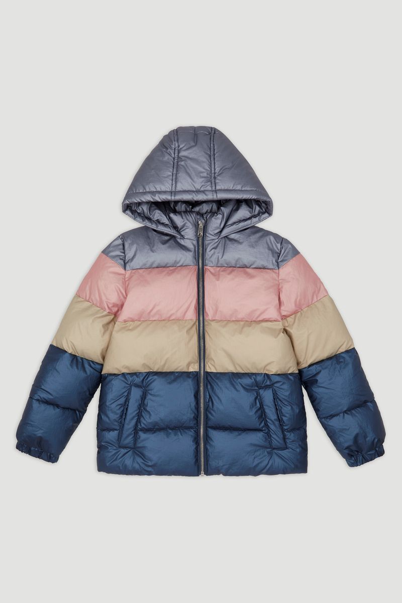 Metallic Colour Block Padded Jacket