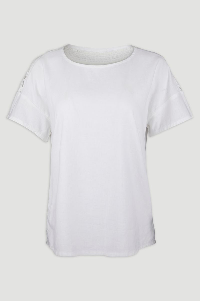 Linen Rich White Lace Top