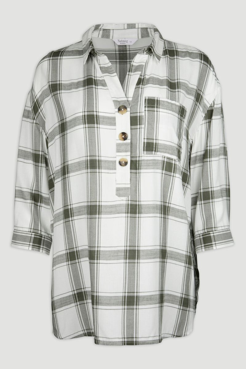 Overhead Khaki Check Shirt