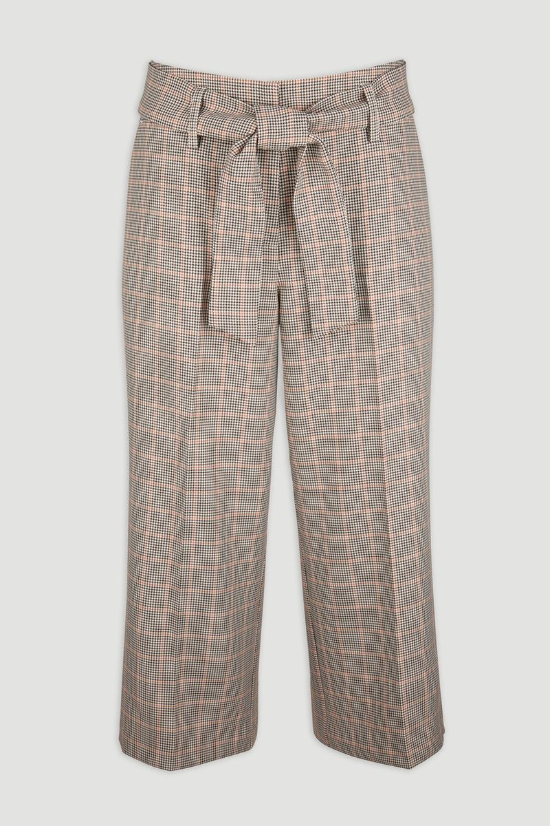 Check Cropped Trousers