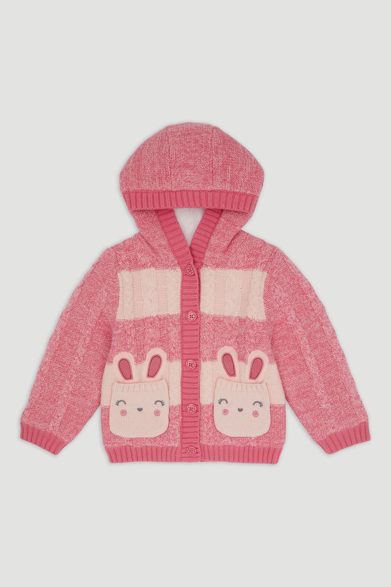Pink Borg Bunny Cardigan