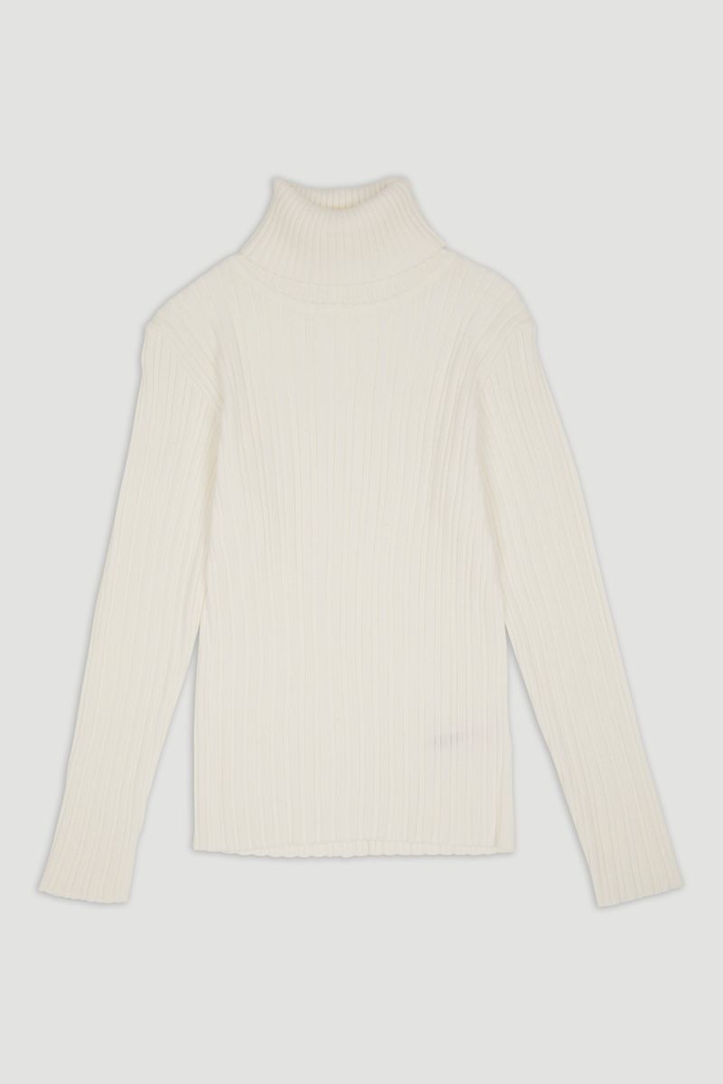 Cream Skinny Rib Top 3-14yrs