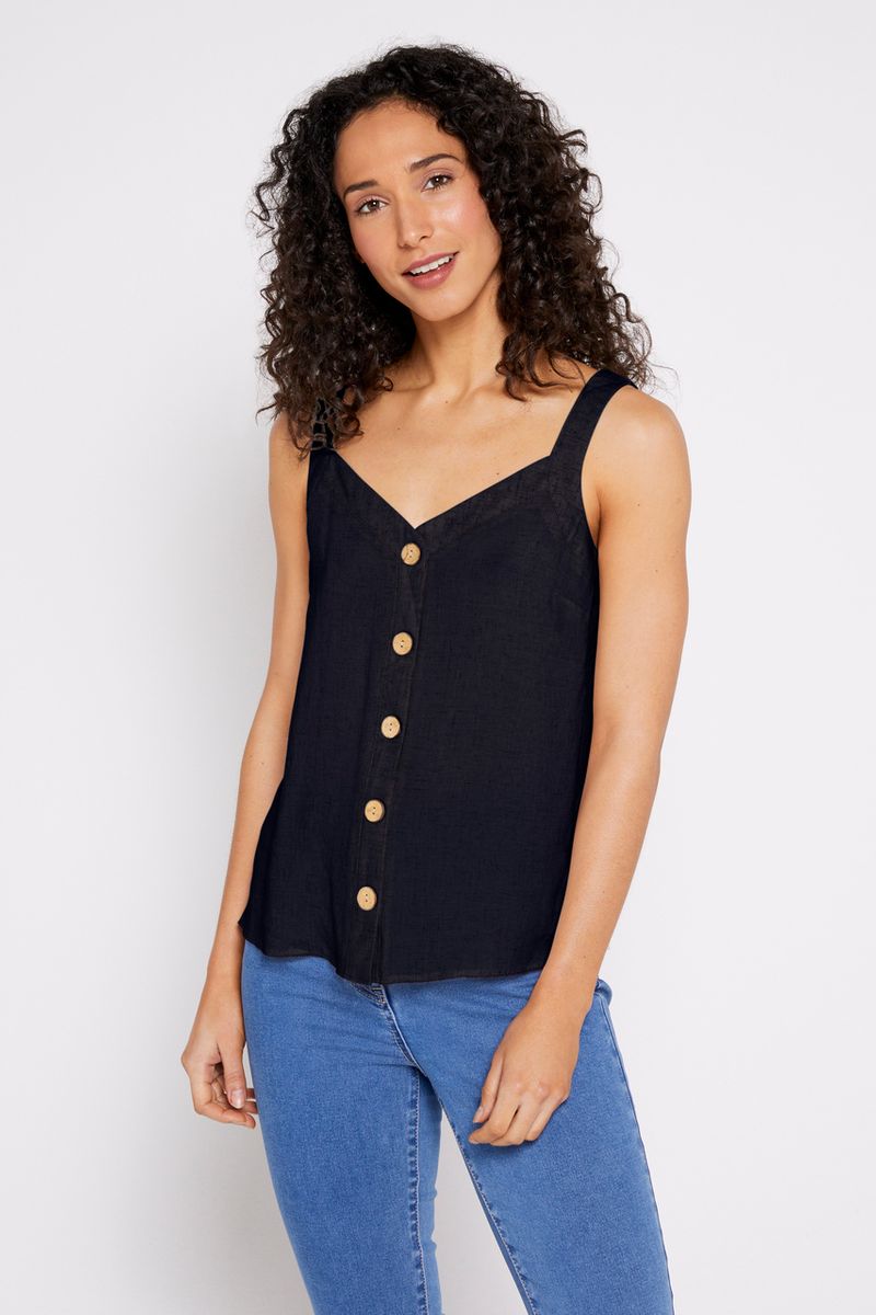 Navy Woven Cami