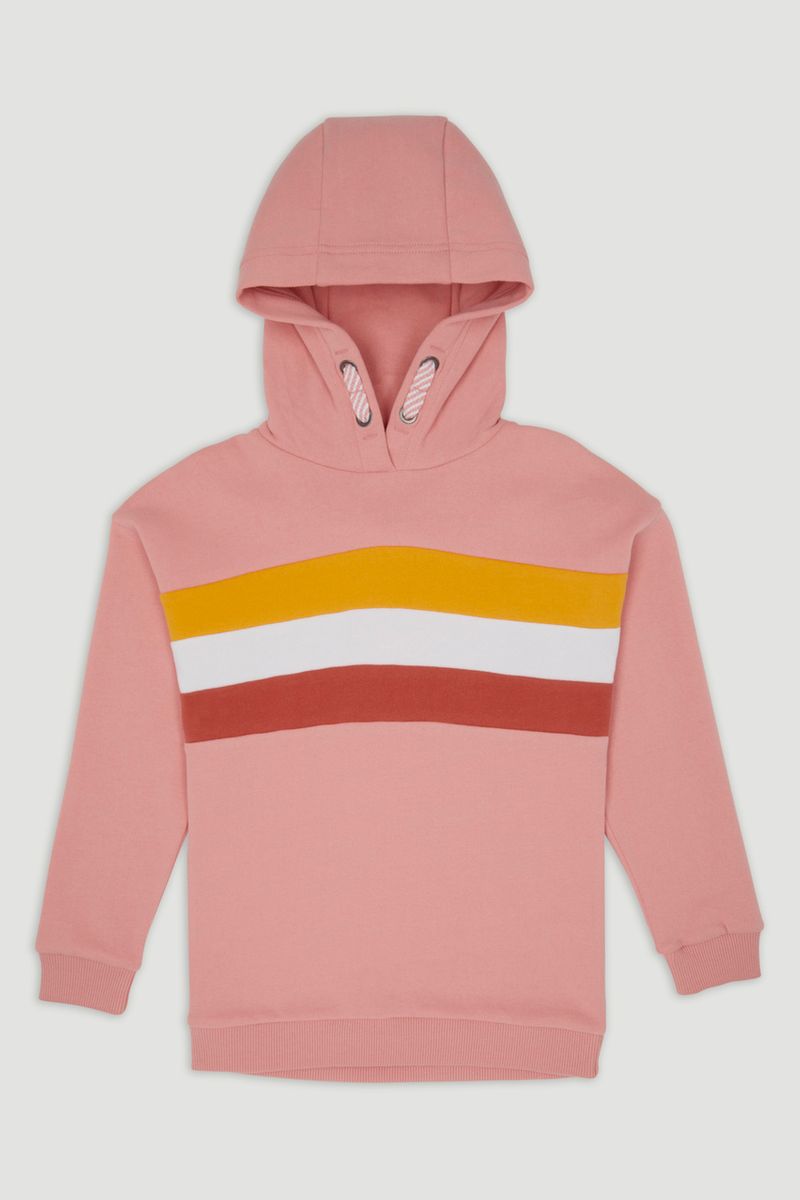 Pink Colourblock Hoodie
