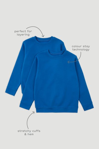 2 Pack Cobalt Blue Sweatshirts