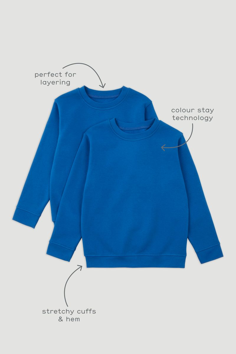 2 Pack Cobalt Blue Sweatshirts