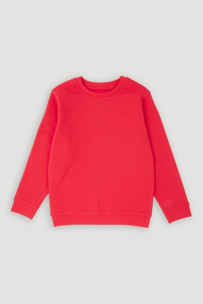 solid red sweatshirt