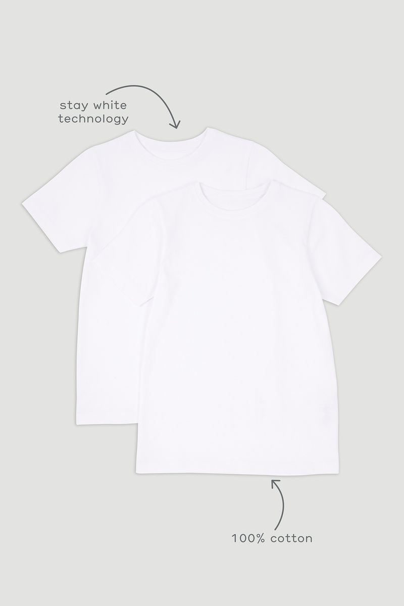 2 Pack White T-shirts
