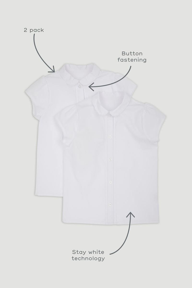 2 Pack Picot Trim Shirts
