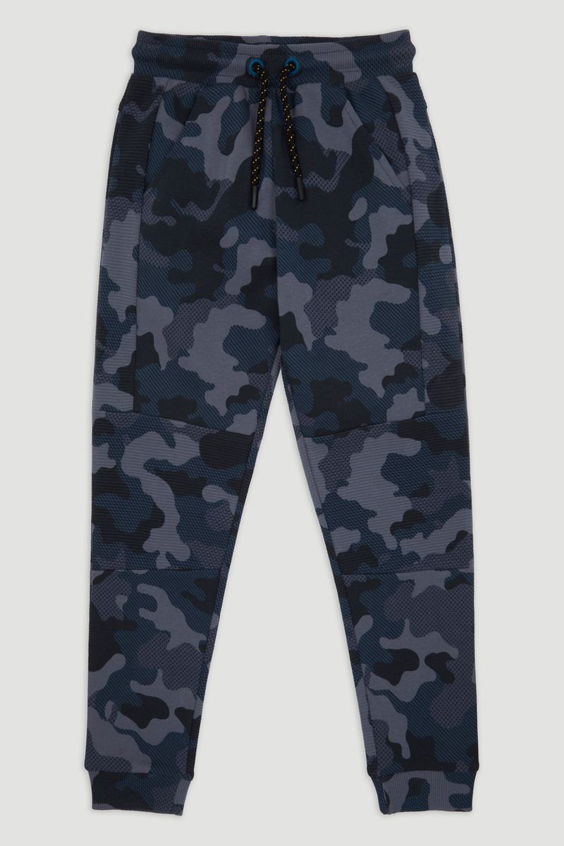 Blue Camo Print Joggers