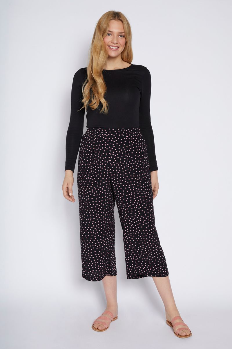 Polka Dot Cropped Trousers