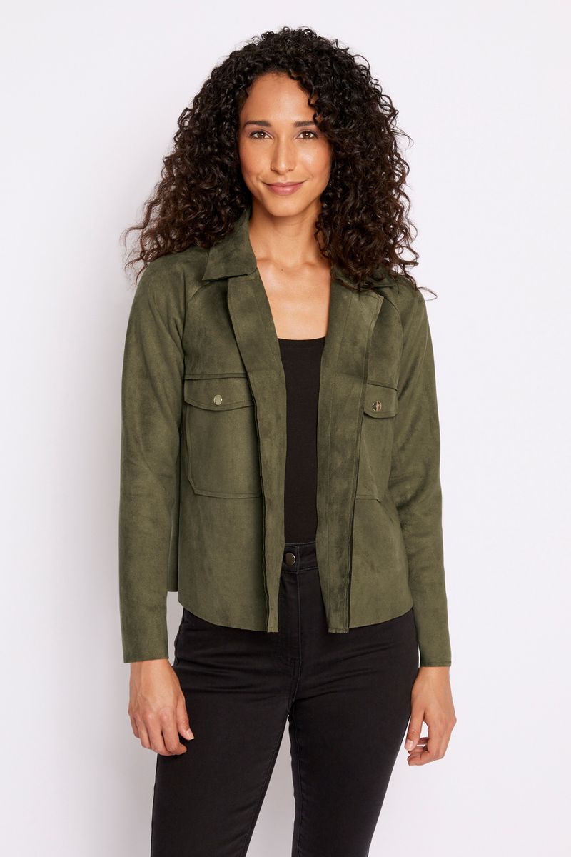 Khaki Suedette Jacket