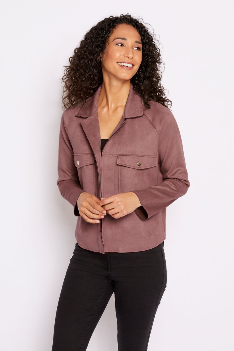 Pink Suedette Jacket