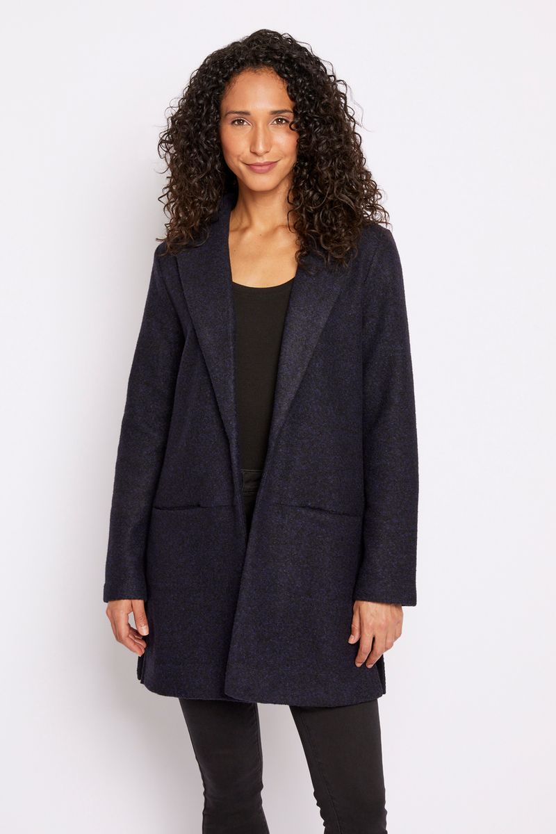 Navy Boucle Jacket