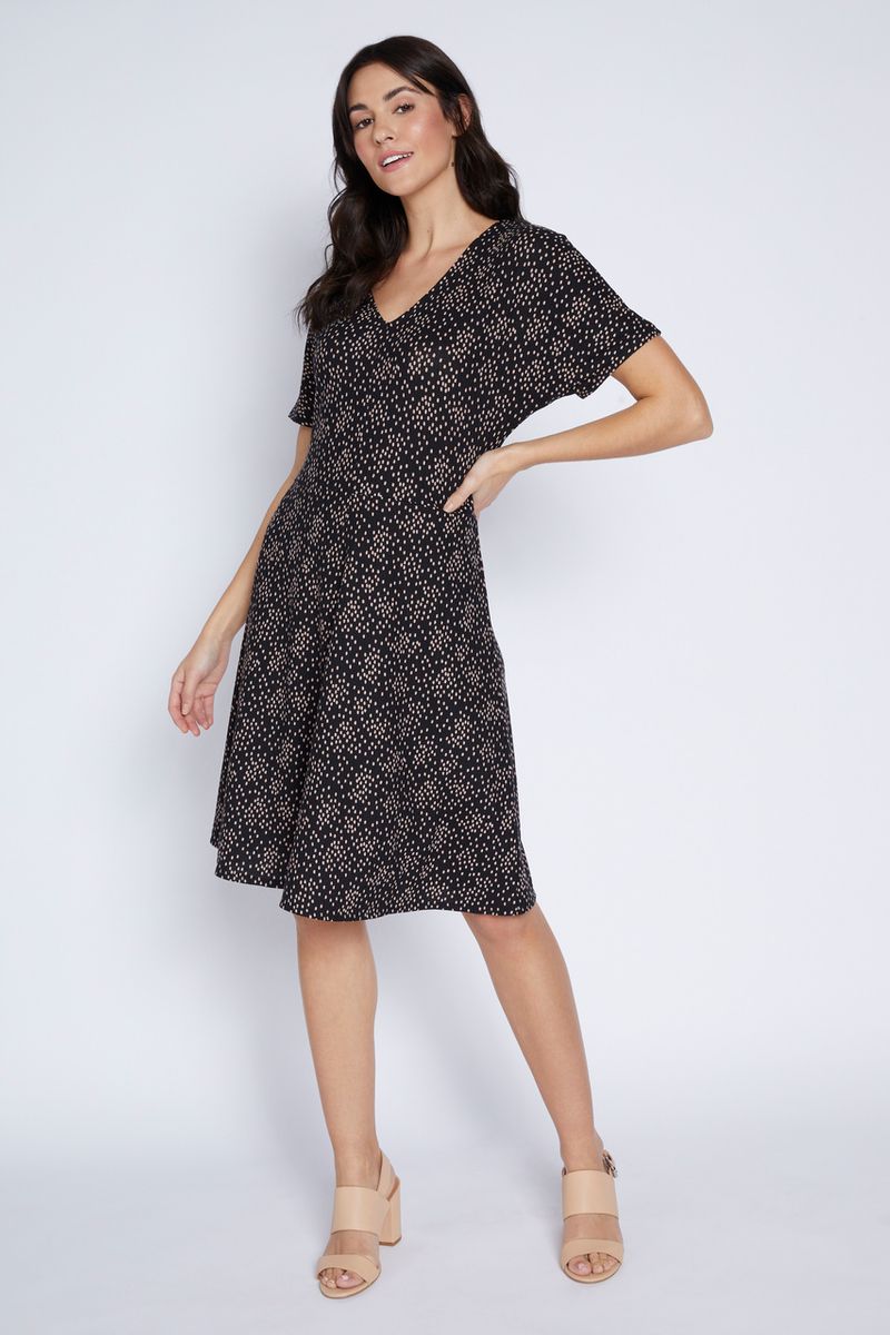 Spot Print Tea Dress