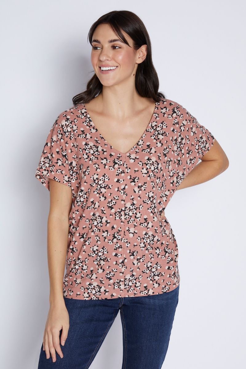 Rose Print Top