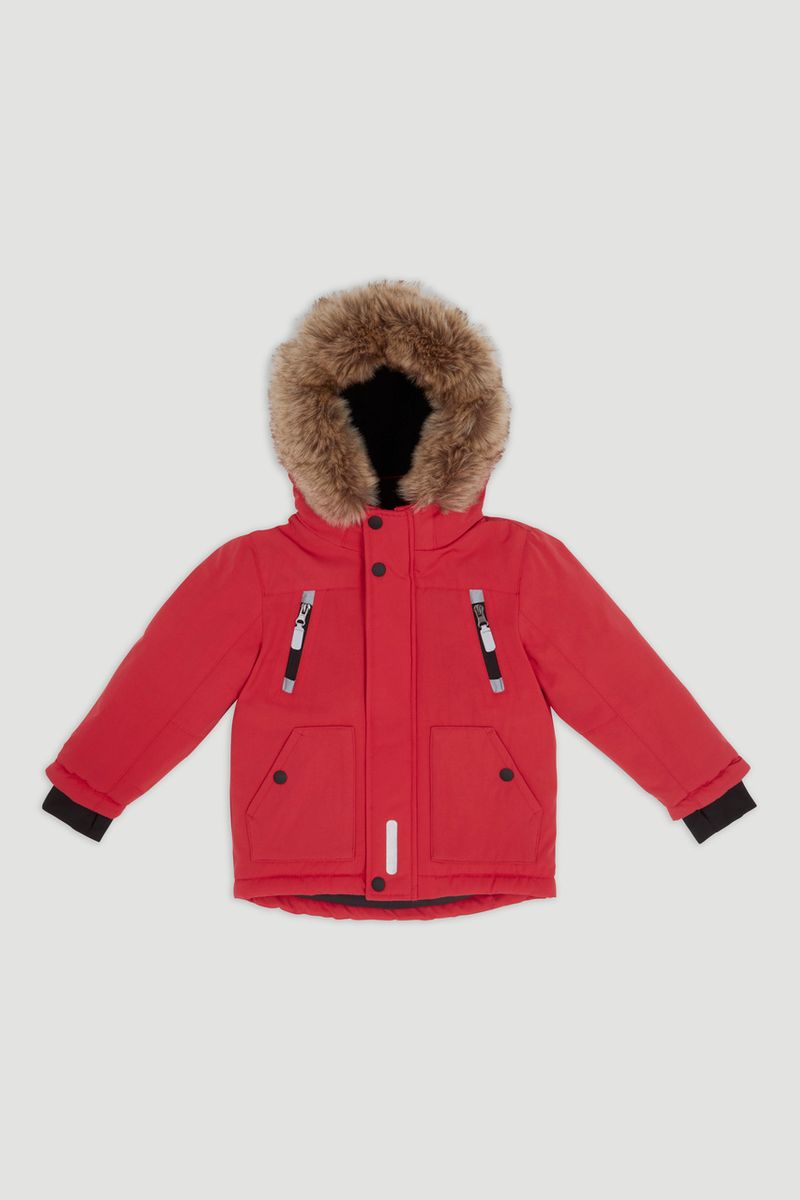 red fur parka