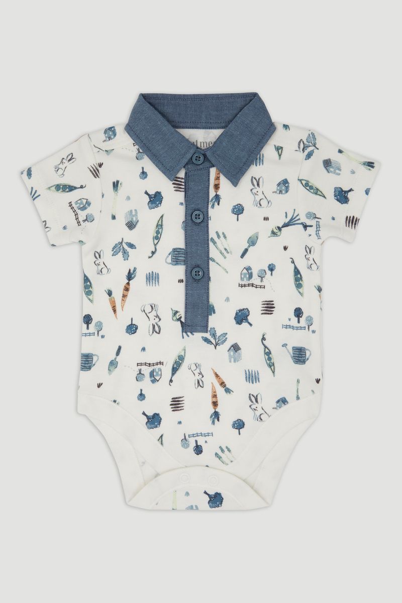 Chambray Collar Bodysuit