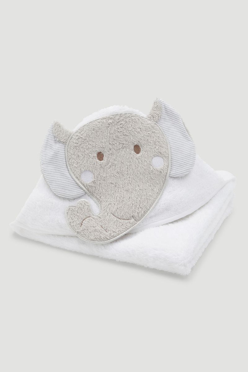 White Elephant Hooded Towel
