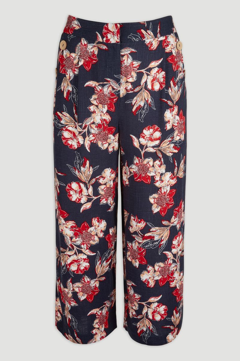 Navy Floral Co-ord Culottes