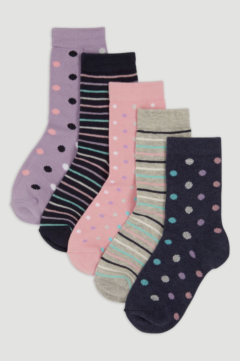 5 Pack Colourful Socks