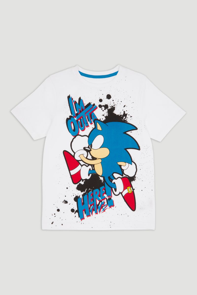 Sonic Textured Print T-shirt