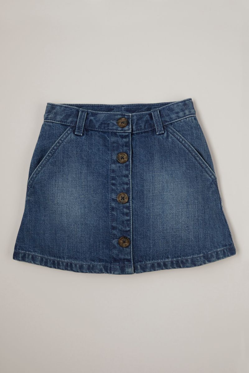 Mid Wash Denim Skirt