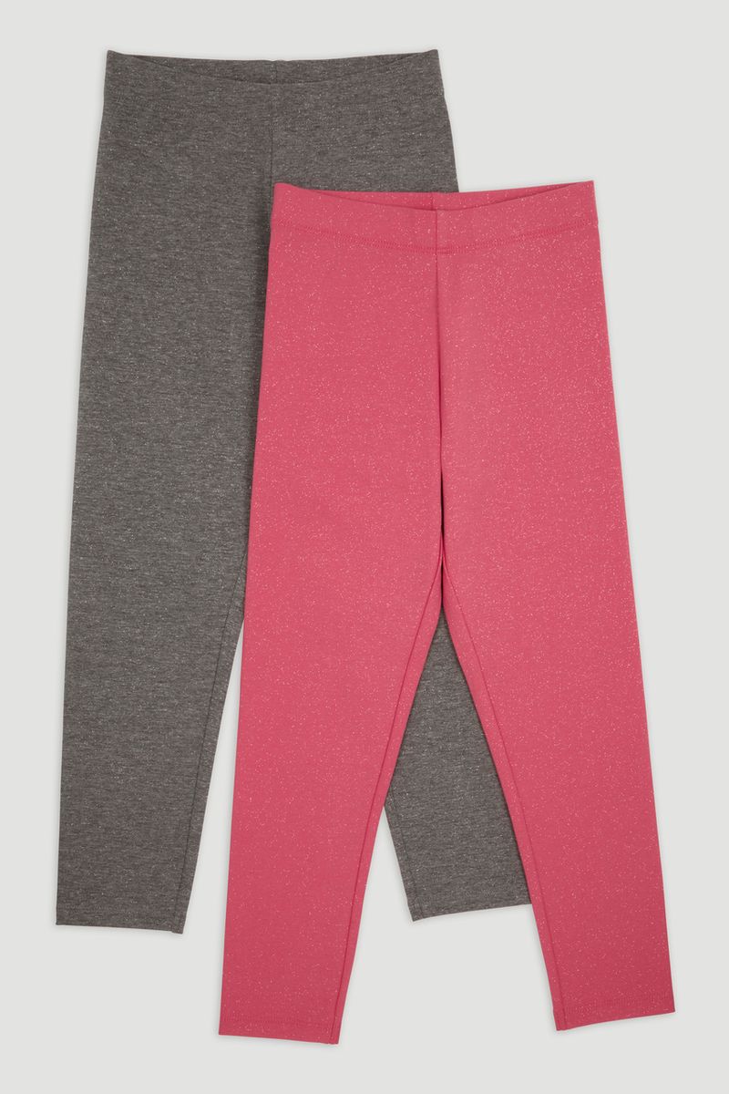 2 Pack Pink Sparkle Leggings