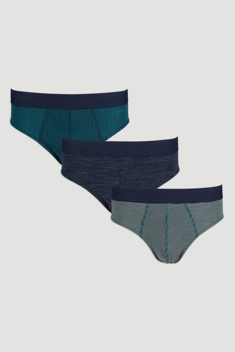 3 Pack Geo Stripe Briefs