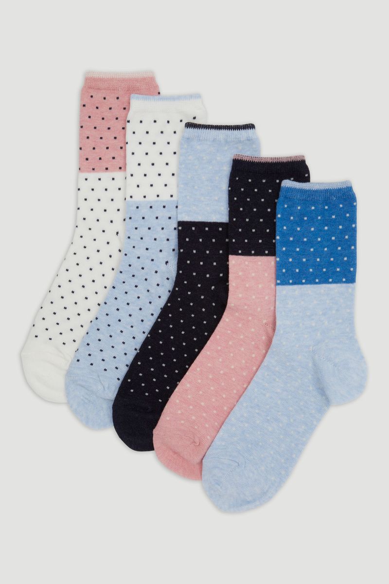 5 Pack Dotty Socks
