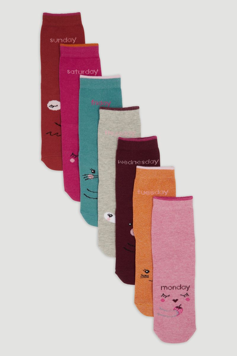 7 Pack Animal Days Of The Week Socks