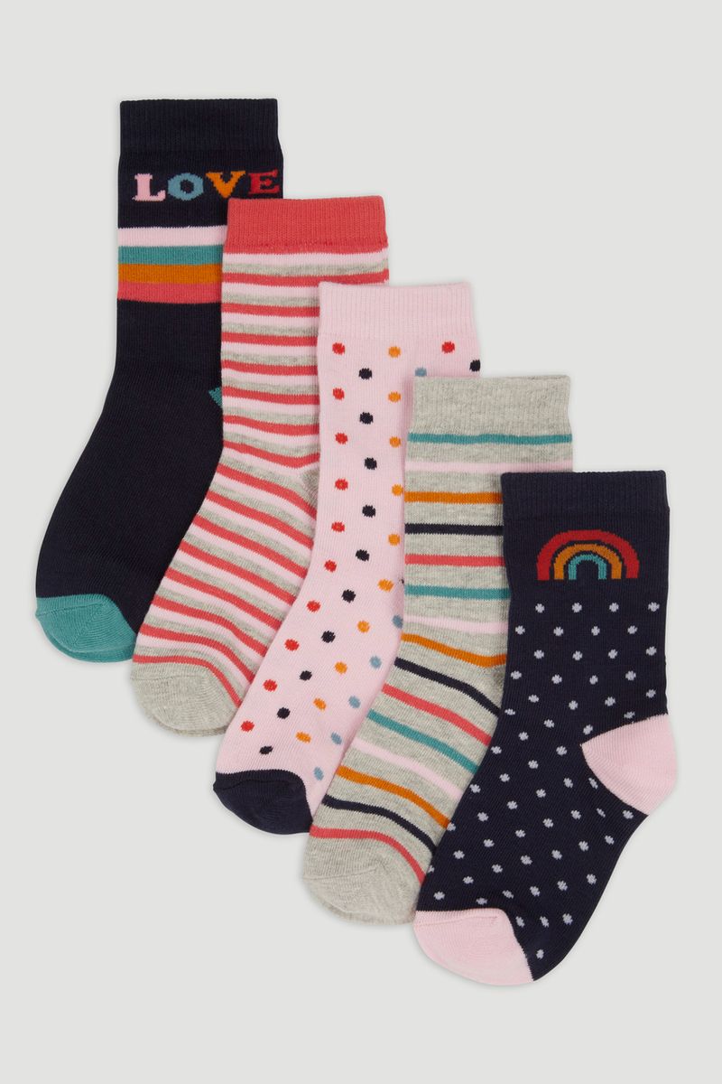 5 Pack Rainbow socks