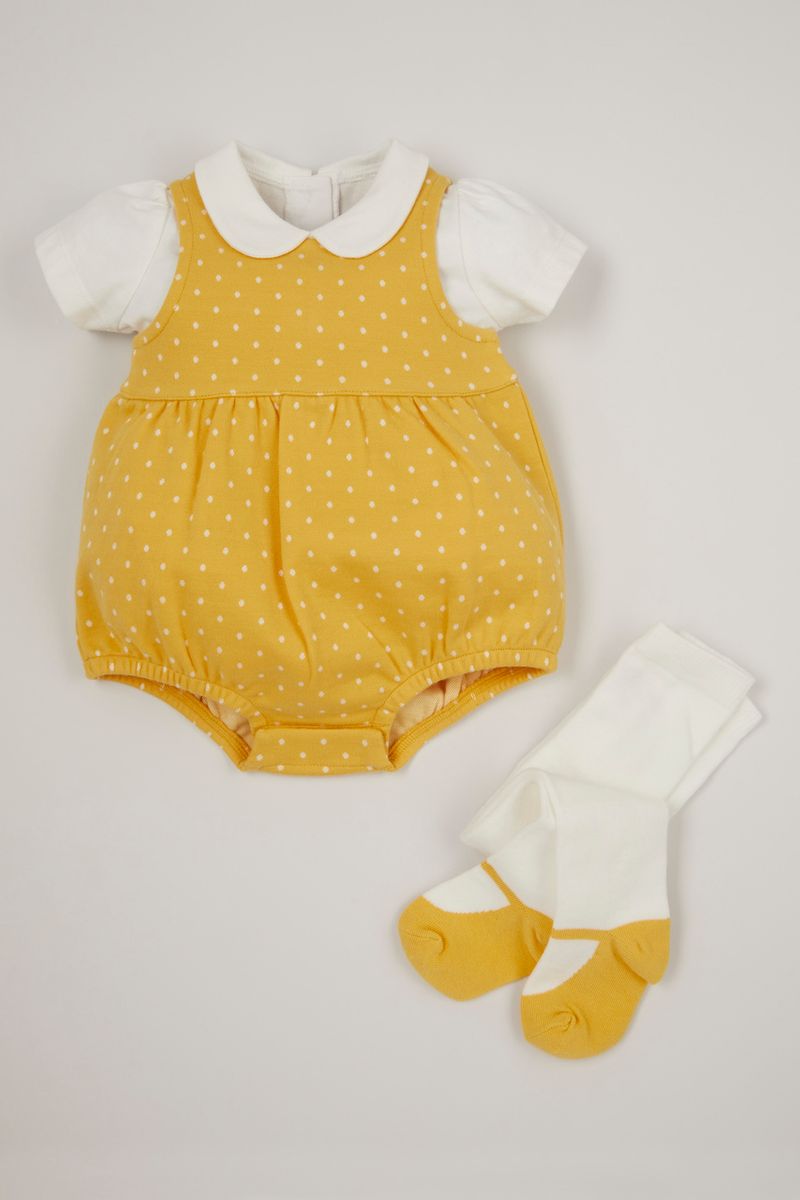 3 Piece Polka Dot Romper set