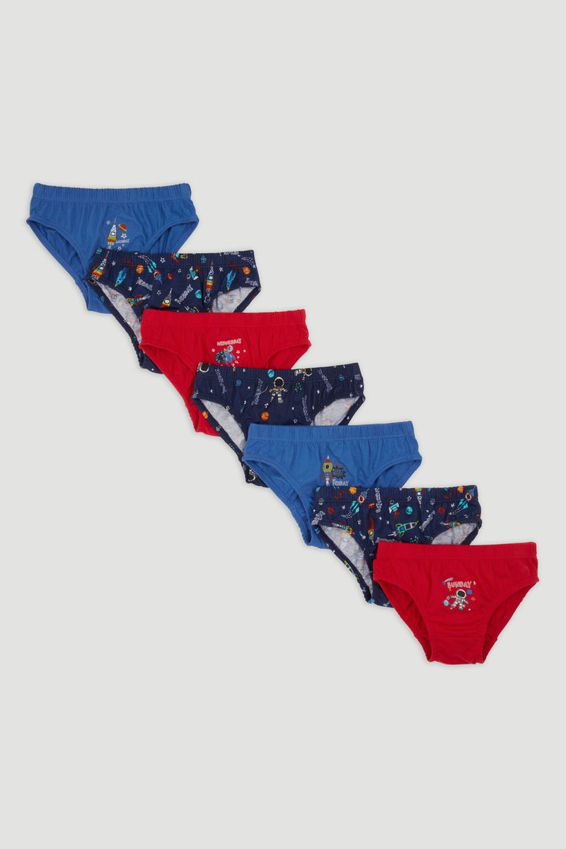 7 Pack Space Days Of The Week Briefs