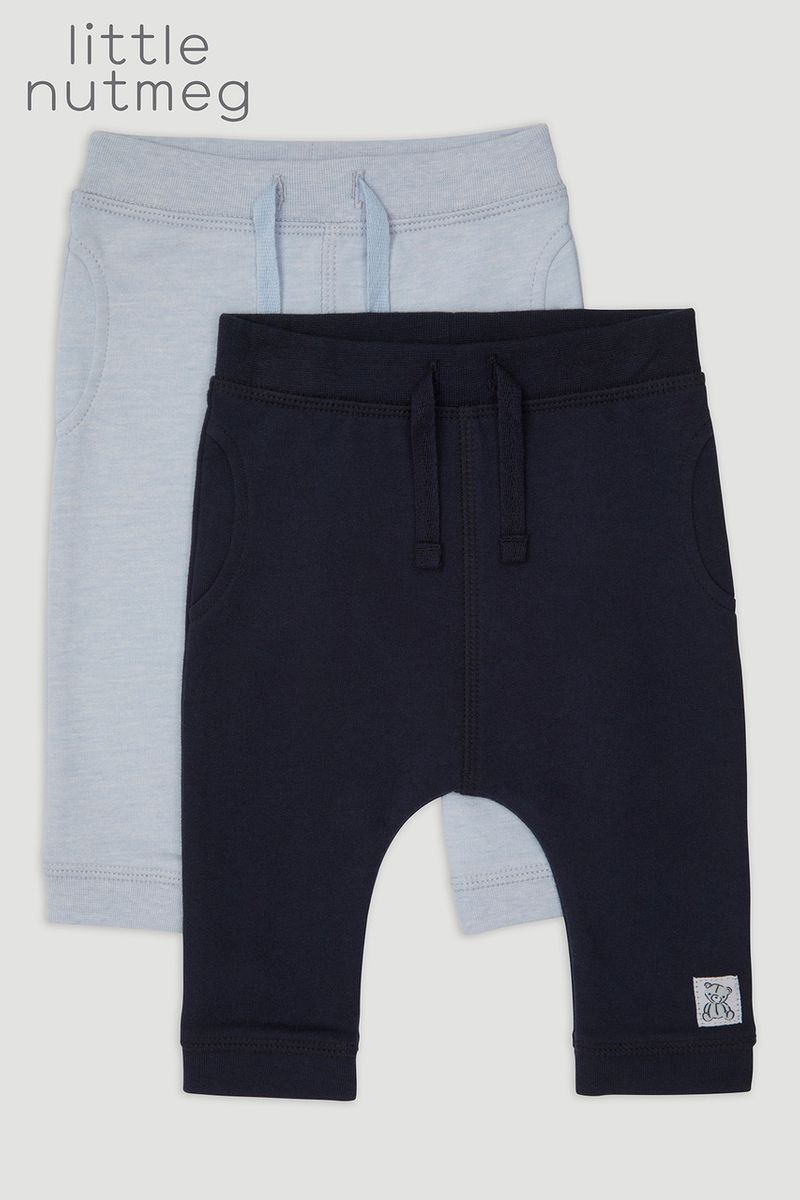 Little Nutmeg 2 Pack Pale Blue Joggers