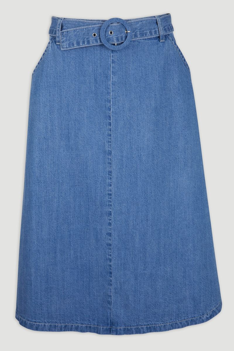 Long Denim Skirt
