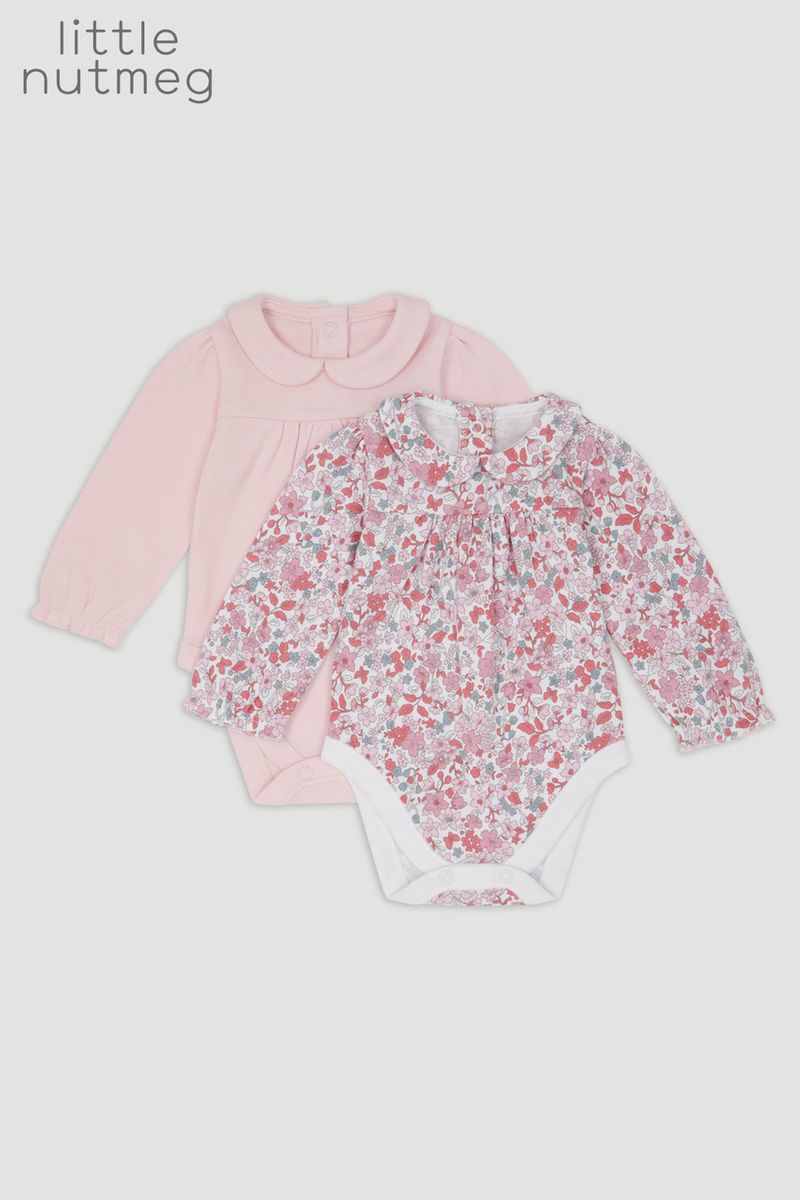 Little Nutmeg Floral Long Sleeve Bodysuits