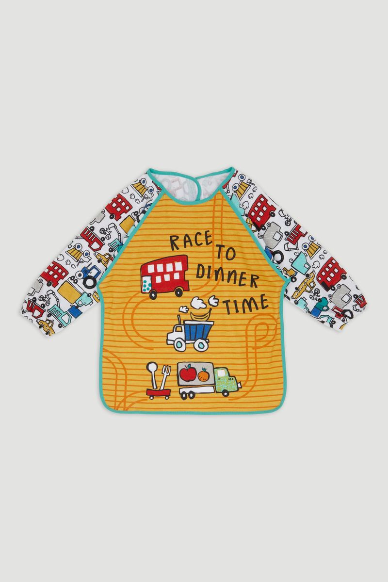 Yellow Race to Dinner Coverall Bib