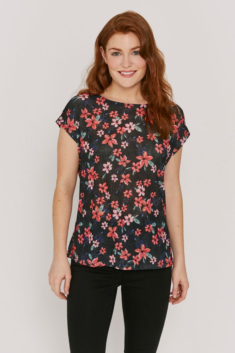 Black & Red Floral Shirt