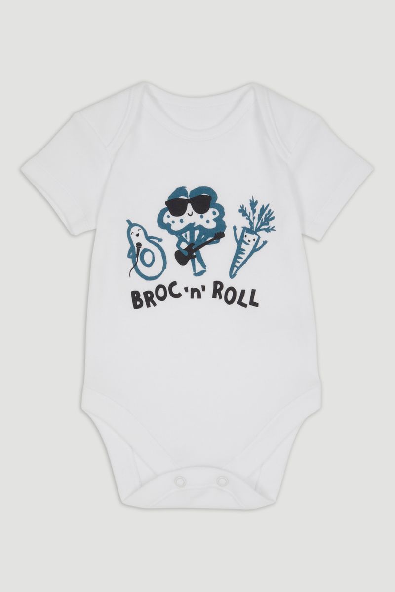 White Broc 'n' Roll Bodysuit