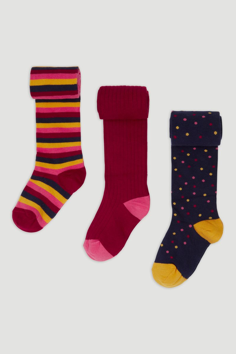 3 Pack Ochre Spot Tights