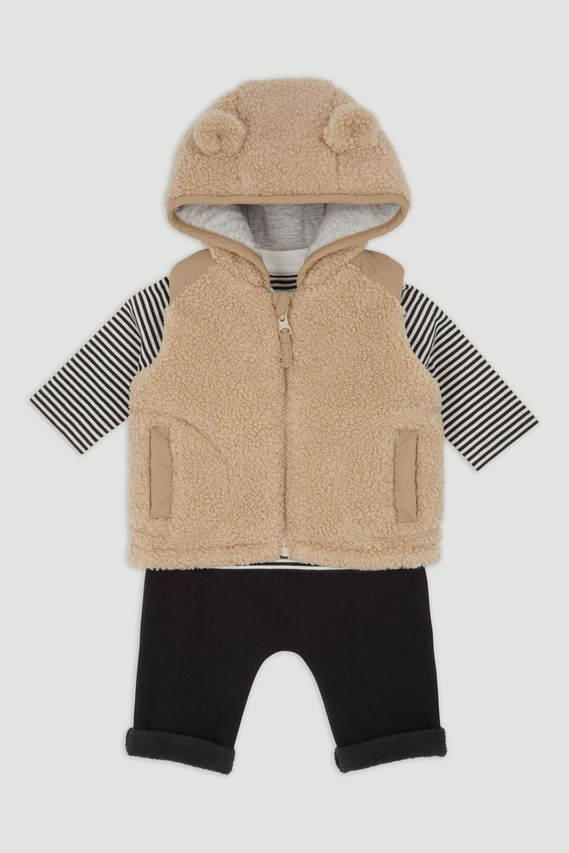 3 Piece Sherpa Gilet Set