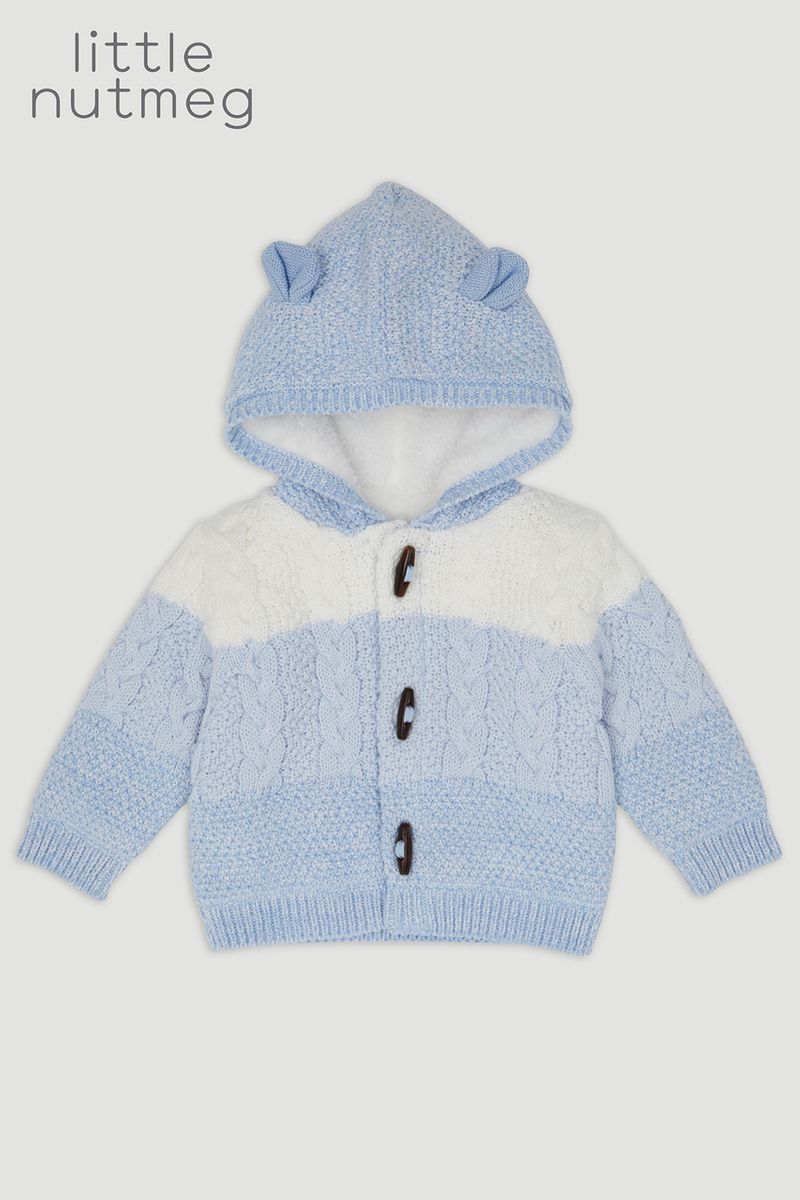 Little Nutmeg Bear Borg Lined Cardigan