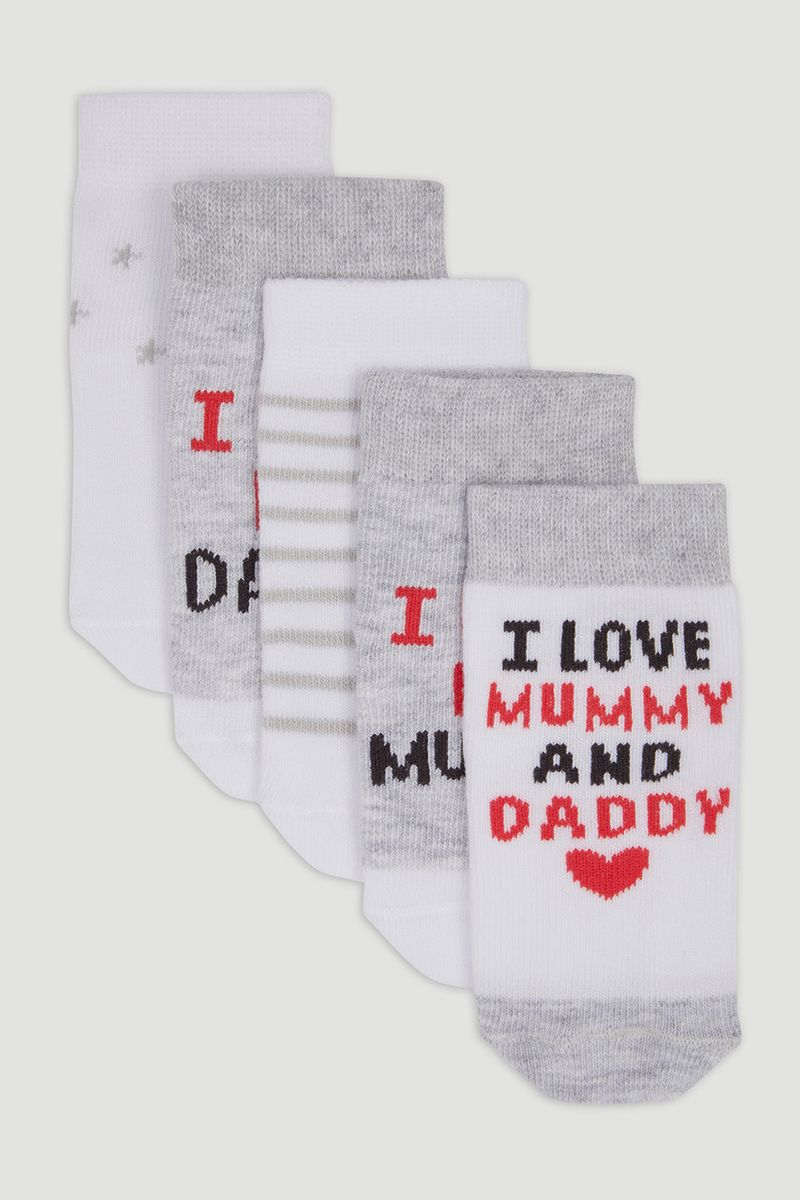 5 Pack Mummy & Daddy Socks