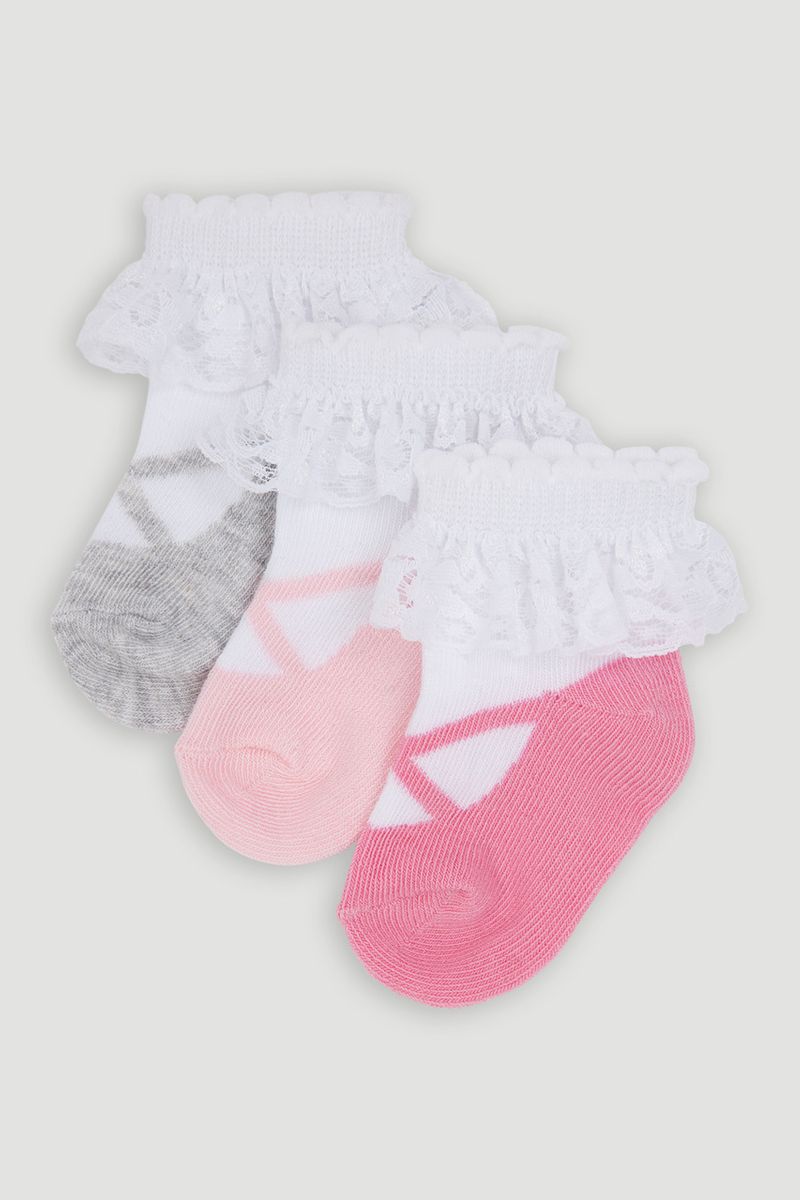 3 Pack Ballet Lace socks