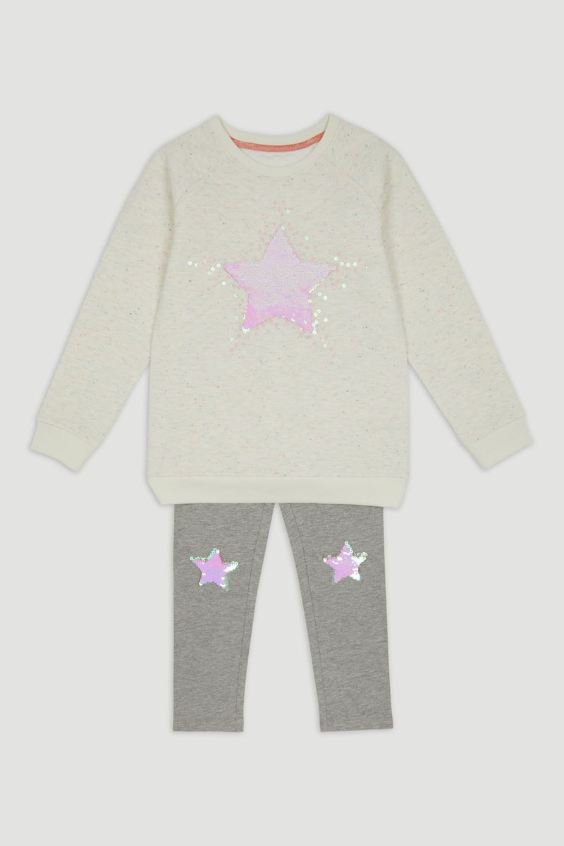 Sequin Star Sweatshirt & Leggings